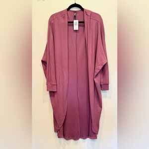 Torrid Ribbed Knit Poncho - Mauve